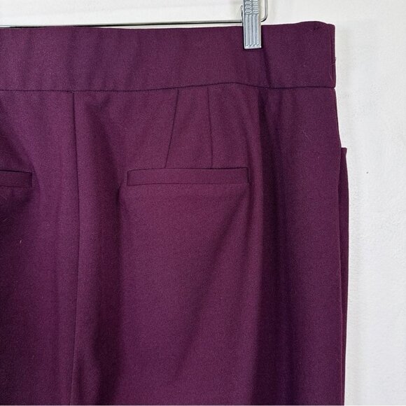 Torrid Womens Size 16 Pants Purple Wide  Leg Cropped Crepe Pockets Trousers - Picture 12 of 14
